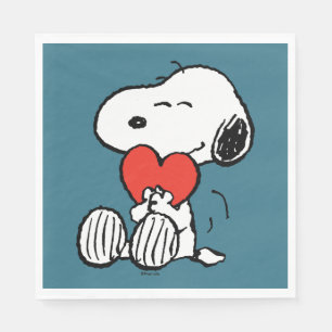 Erdnüsse Valentinstag Snoopy Heart Hug Serviette