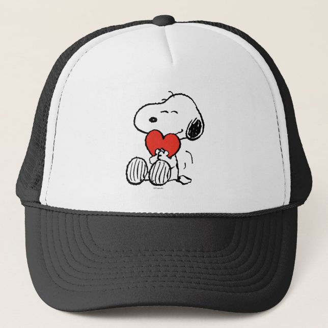 Erdnüsse | Valentinstag | Snoopy Heart Hug Truckerkappe (Vorderseite)