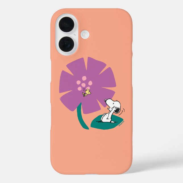 Erdnüsse | Veranschaulichung der Lila Blume der Na iPhone 16 Hülle (Rückseite)