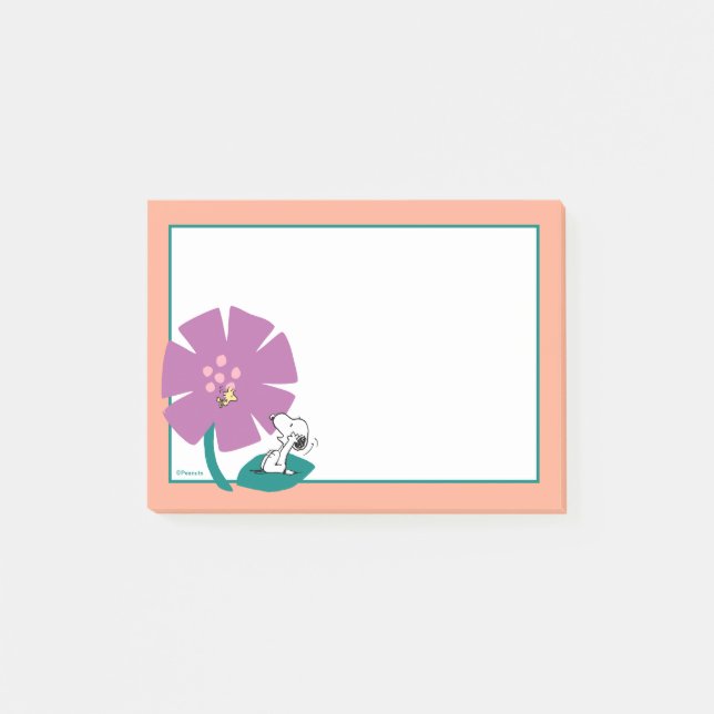 Erdnüsse | Veranschaulichung der Lila Blume der Na Post-it Klebezettel (Vorderseite)
