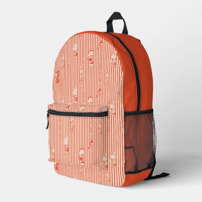 Erdnüsse | Vintages Halloween-Muster Bedruckter Rucksack (Rückseitige Ecke Rechts)