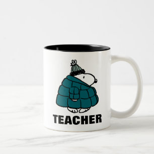 Erdnüsse Warm & gemütlich Lehrer Zweifarbige Tasse
