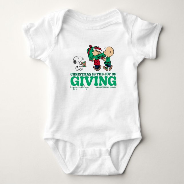 Erdnüsse | Weihnachten ist die Freude am Geben Baby Strampler (Vorderseite)
