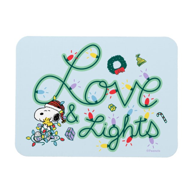 Erdnüsse | Weihnachts-Liebe und Lichter Magnet (Horizontal)