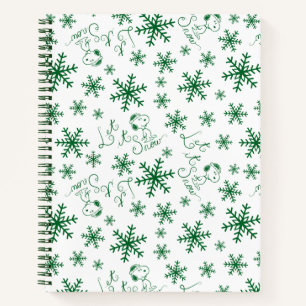 Erdnüsse   Weihnachts-Snoopy Let It Snow Pattern Notizbuch