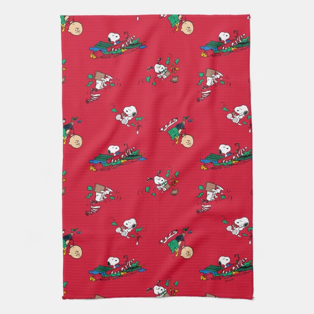 Erdnüsse | Weihnachtsgeschenkmuster Geschirrtuch (Vertikal)