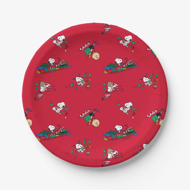 Erdnüsse | Weihnachtsgeschenkmuster Pappteller (Vorderseite)