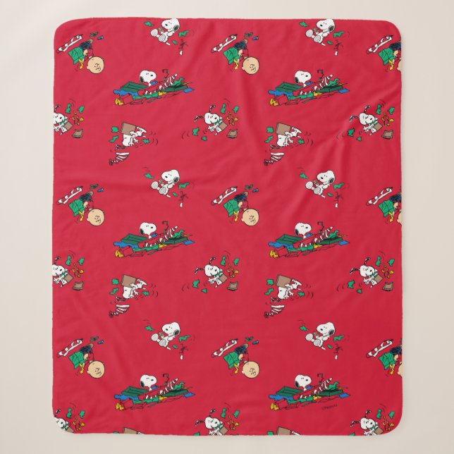 Erdnüsse | Weihnachtsgeschenkmuster Sherpadecke (Vorderseite)