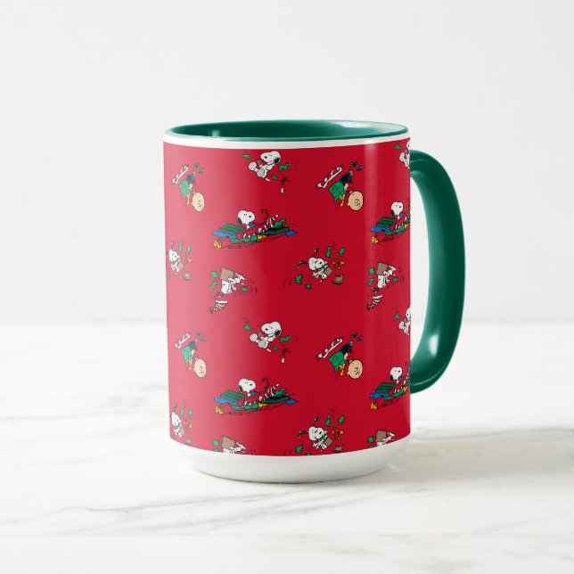 Erdnüsse | Weihnachtsgeschenkmuster Tasse (VorderseiteRechts)