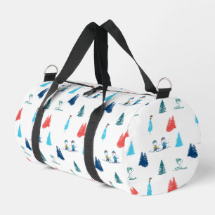 Erdnüsse   Winterskifahren der Pisten Muster Duffle Bag