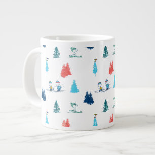 Erdnüsse   Winterskifahren der Pisten Muster Jumbo-Tasse