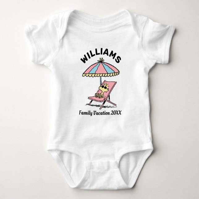 Erdnüsse | Woodstock Beach Family Urlaub Baby Strampler (Vorderseite)