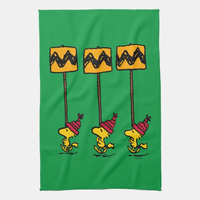 Erdnüsse | Woodstock & Friends Signature März Geschirrtuch (Vertikal)