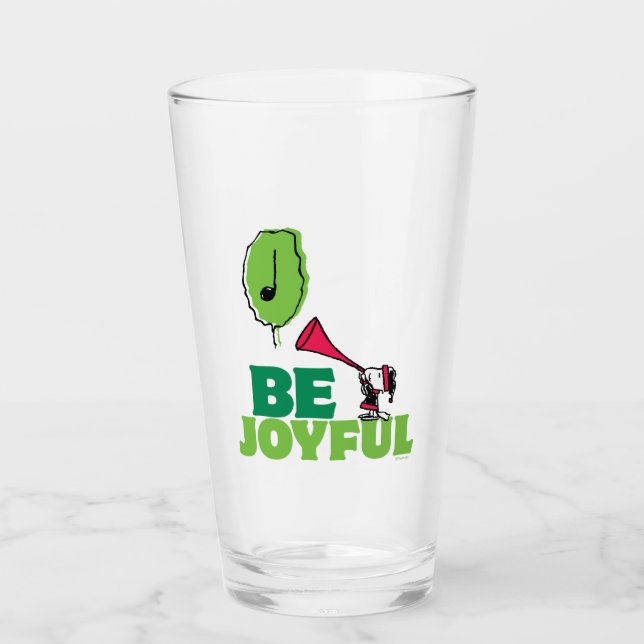 Erdnüsse | Woodstock Seien Sie froh Glas (Vorderseite)
