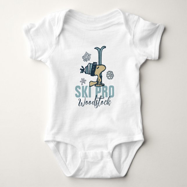 Erdnüsse | Woodstock Ski Pro Baby Strampler (Vorderseite)