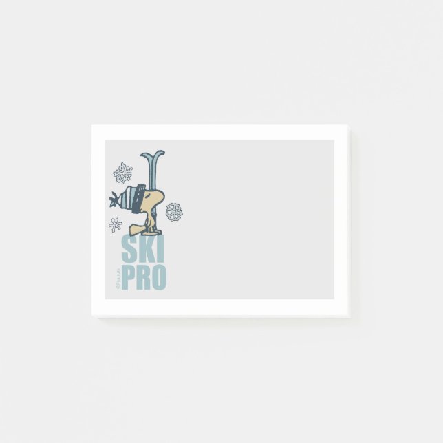 Erdnüsse | Woodstock Ski Pro Post-it Klebezettel (Vorderseite)