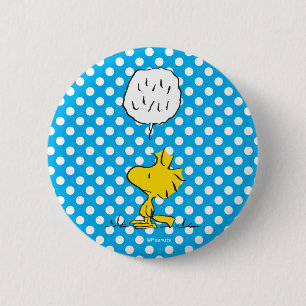 Erdnüsse   Woodstock Speaks & Polka Dots Button
