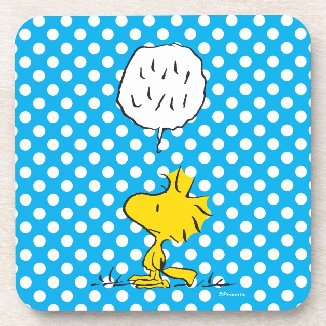 Erdnüsse | Woodstock Speaks & Polka Dots Getränkeuntersetzer (Vorderseite)