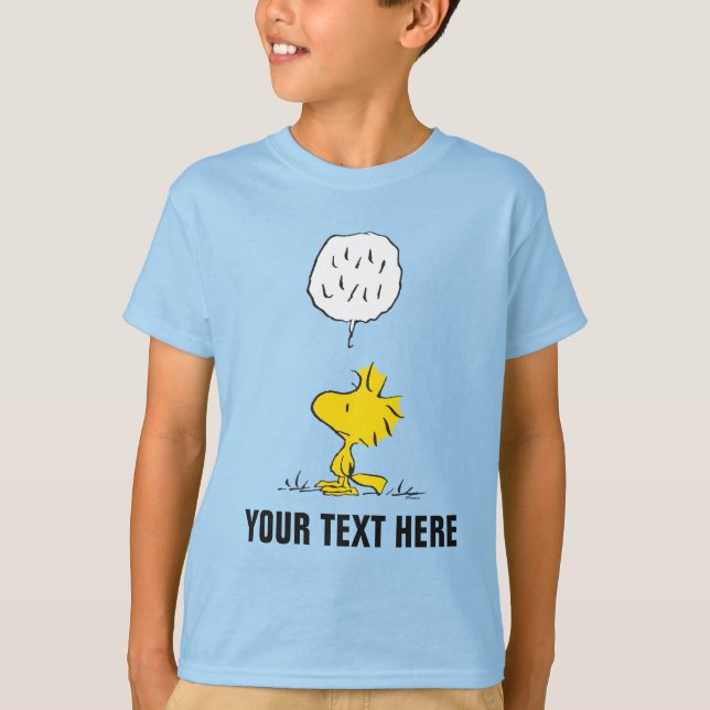Erdnüsse | Woodstock Speaks & Polka Dots T-Shirt (Vorderseite)