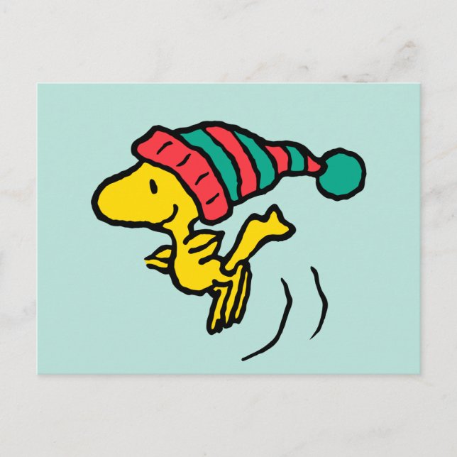 Erdnüsse | Woodstock Winter Beanie Cap Postkarte (Vorderseite)