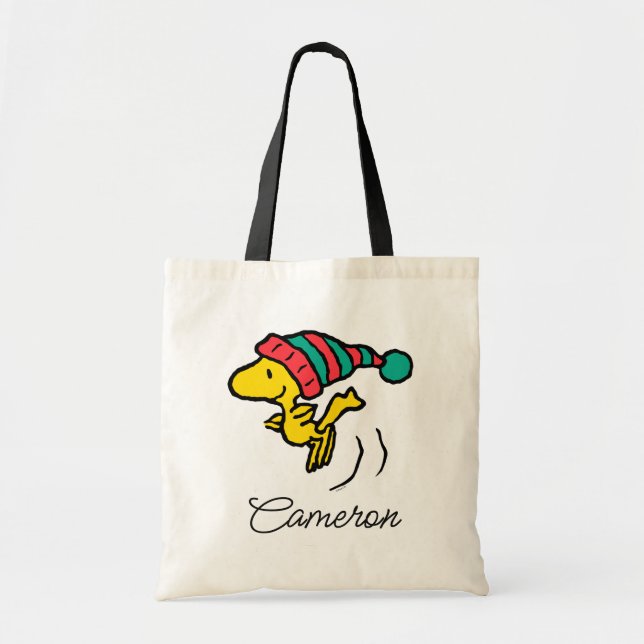 Erdnüsse | Woodstock Winter Beanie | Name hinzufüg Tragetasche (Vorne)