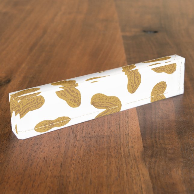 Erdnussmuster Namensplakette (Seite)