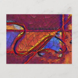 Erdoberfläche getrocknet postkarte