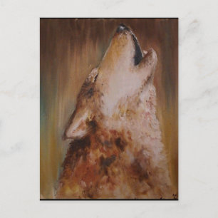 Erdöl-Farbwolf Postkarte