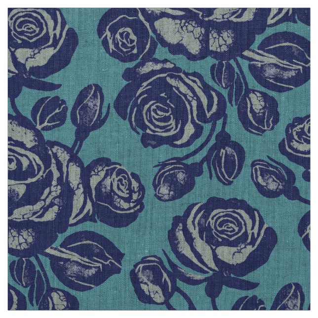 Erdrose-Blues Stoff (Muster)
