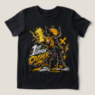 Erdrückende Anime-Straßenbekleidung für Jungen der Tri-Blend Shirt