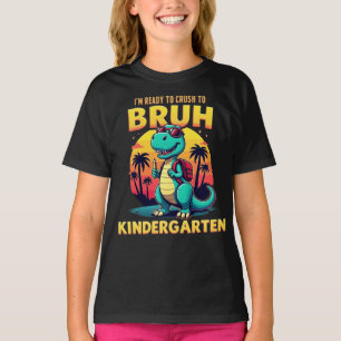 Erdrückung Kindergarten Rückkehr zur Schule Dinosa T-Shirt