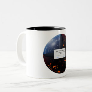 Erdspeicher fast vollständig zweifarbige tasse