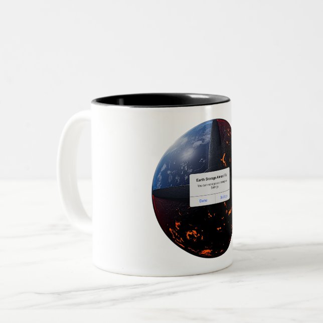 Erdspeicher fast vollständig zweifarbige tasse (Vorderseite Links)