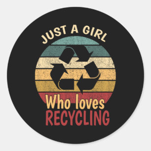 Erdtag Recycelnd Runder Aufkleber