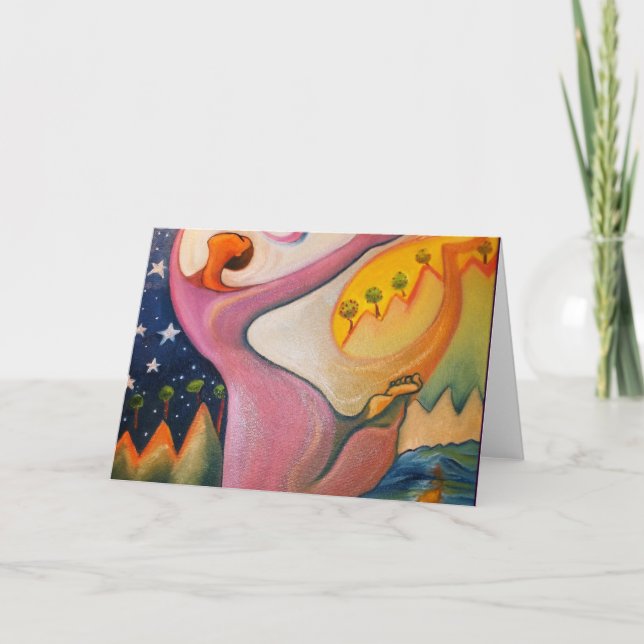 Erdtänzer-Gruß-oder Anmerkungs-Karte Karte (Vorderseite)