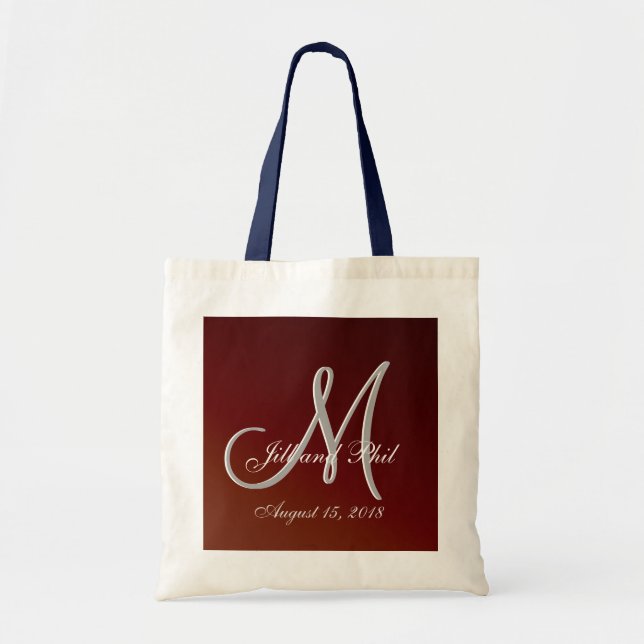 Erdton 3d Monogramm Rot Tragetasche (Vorne)