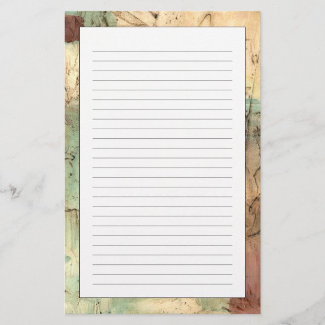 Erdton-Malerei mit gebrochener Oberfläche Briefpapier (Vorderseite)