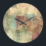 Erdton-Malerei mit gebrochener Oberfläche Große Wanduhr<br><div class="desc">Diese fantasiereiche Arbeit durch Ethan Harper benutzt Erdtöne und zackige Bürstenanschläge,  um die Illusion einer gebrochenen Oberfläche zu schaffen. Die starke Farbe wird schwer überlagert und zusammen hilft der Farbmischung. Erhalten Sie Ihre Hände auf diesem Druck heute!</div>