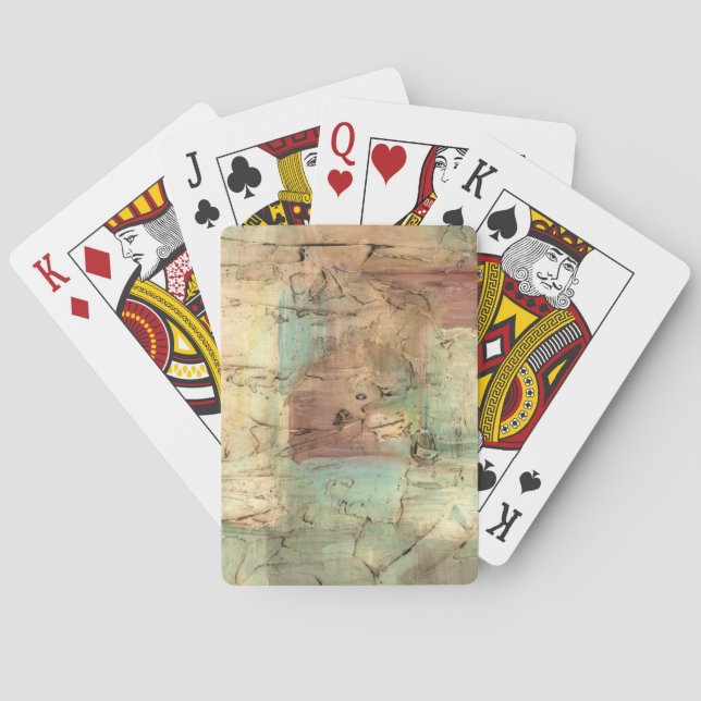 Erdton-Malerei mit gebrochener Oberfläche Spielkarten (Rückseite)