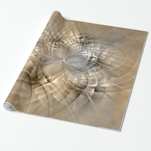 Erdtöne Abstrakte Moderne Fractal-Kunst-Textur Geschenkpapier