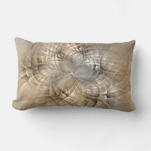 Erdtöne Abstrakte Moderne Fractal-Kunst-Textur Kissen Für Draußen