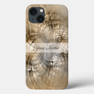 Erdtöne Abstrakte Moderne Fraktal Kunst Name iPhone 13 Hülle