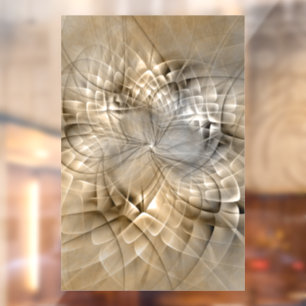 Erdtöne Abstrakte Moderne Fraktal-Kunst-Textur Fensteraufkleber