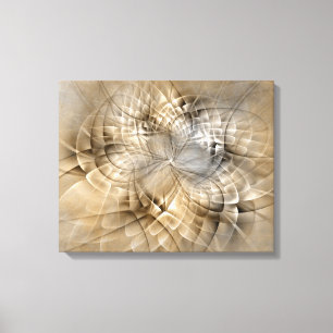 Erdtöne Abstrakte Moderne Fraktal-Kunst-Textur Leinwanddruck