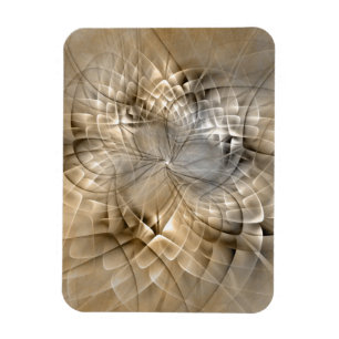 Erdtöne Abstrakte Moderne Fraktal-Kunst-Textur Magnet