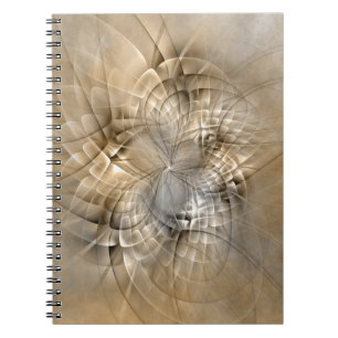 Erdtöne Abstrakte Moderne Fraktal-Kunst-Textur Notizblock
