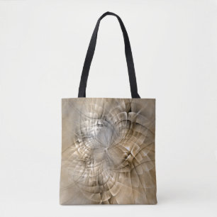 Erdtöne Abstrakte Moderne Fraktal-Kunst-Textur Tasche