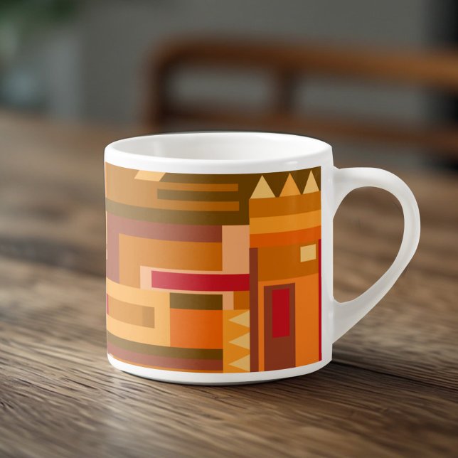 Erdtöne abstrakte Muster Espresso Tasse (Von Creator hochgeladen)