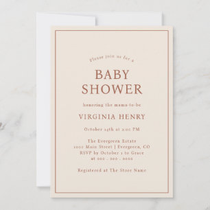 Erdtöne Baby Shower Einladung