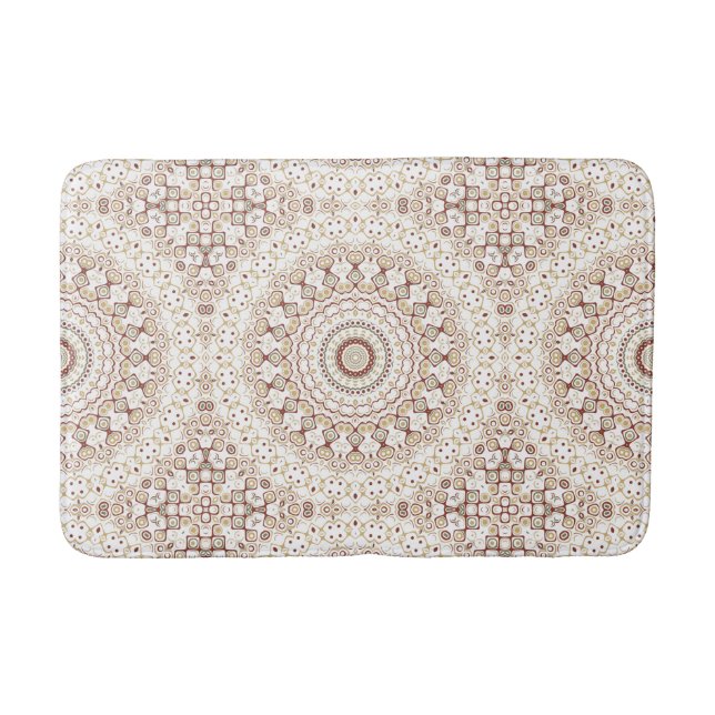 Erdtone Geometric Mandala Pattern Badematte (Vorderseite)